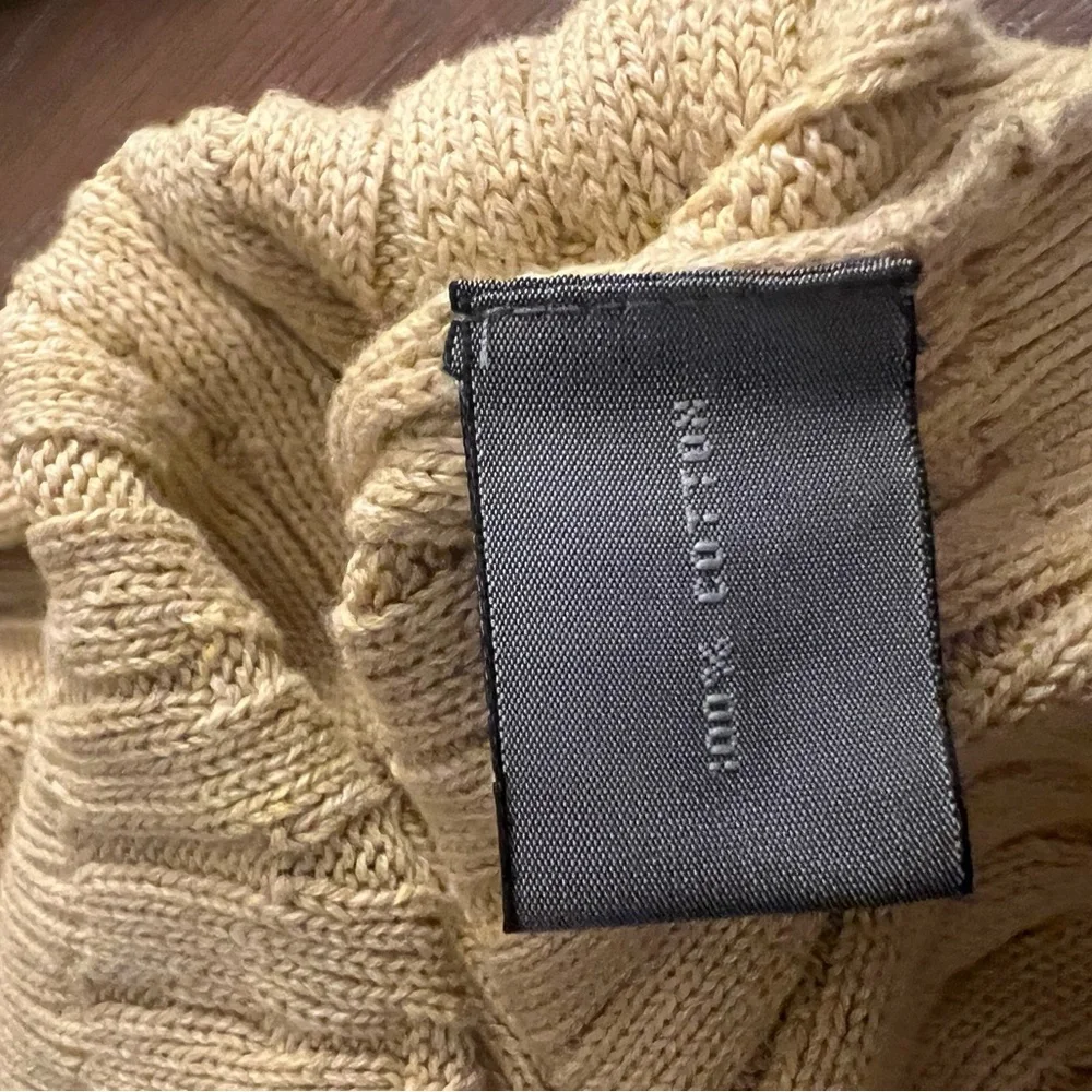 Talbots Men's Vintage Beige Cable Knit V-Neck Pullover Sweater XL